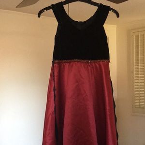 Girl’s Velvet and Satin Dress